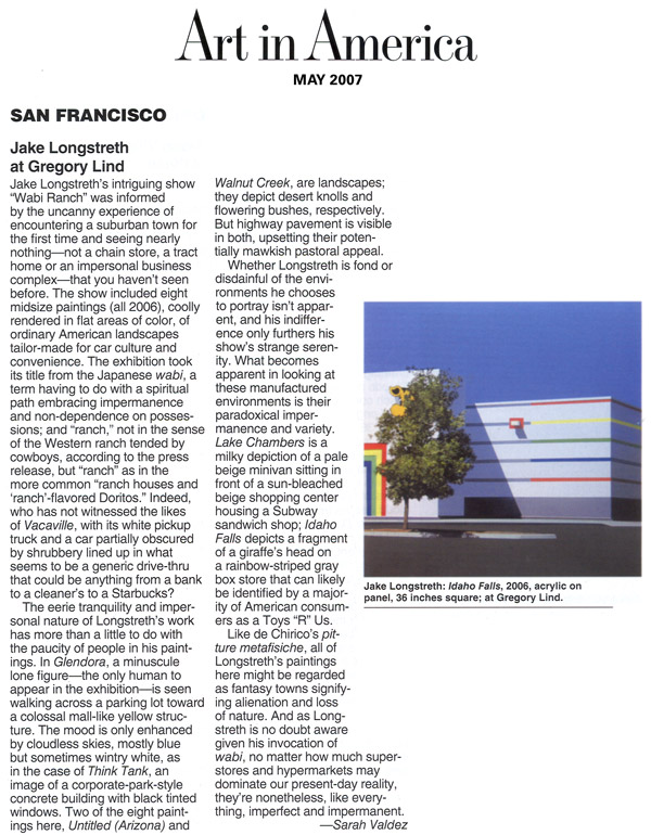 Jake Longstreth reviewed in San Francisco Chronicle